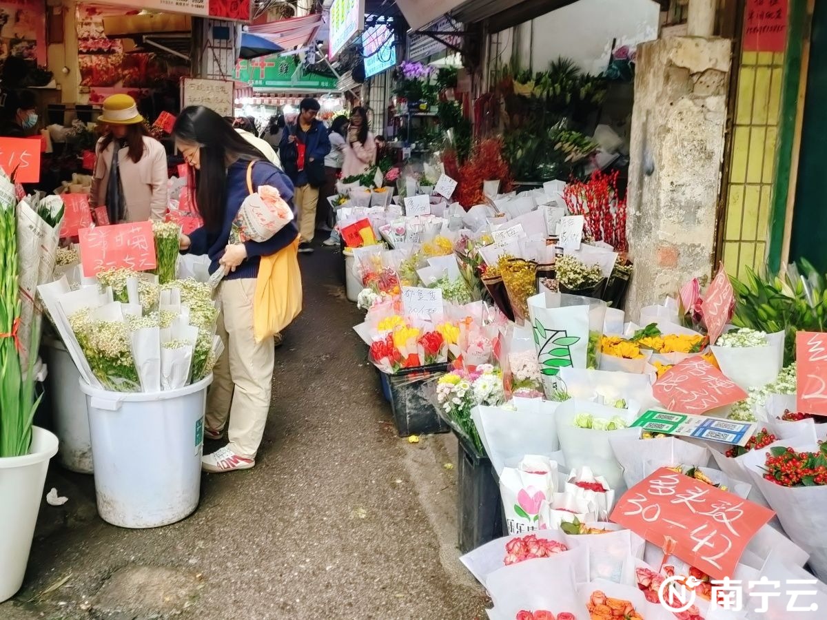 新春走基層 | 紅紅火火！春節(jié)臨近 南寧新春花市年味濃