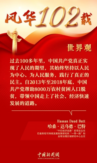 巴學(xué)者：中國共產(chǎn)黨讓世界分享中國式現(xiàn)代化成果丨風(fēng)華102載·世界觀