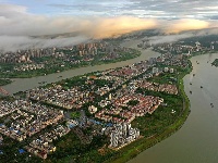 南寧：雨后初霽 云蒸霞蔚染碧空