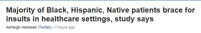 【世界說(shuō)】美國(guó)醫(yī)療系統(tǒng)種族主義根深蒂固 最新調(diào)查：超半數(shù)有色人種患者就醫(yī)前便做好受到侮辱的準(zhǔn)備