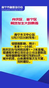 良慶區(qū)、邕寧區(qū)局地發(fā)生大到暴雨，水位出現(xiàn)漲幅