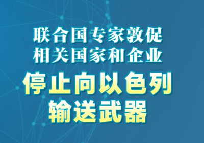 新華社消息｜聯(lián)合國專家敦促相關國家和企業(yè)停止向以色列輸送武器