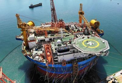 China&#039;s self-developed cylindrical floating oil production facility installed at sea