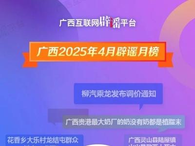 廣西2025年4月辟謠榜——一鍵止謠