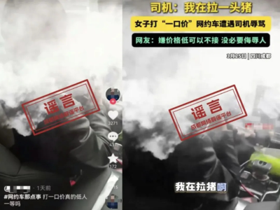 网传女子打“一口价”网约车被司机骂“拉猪”？警方通报